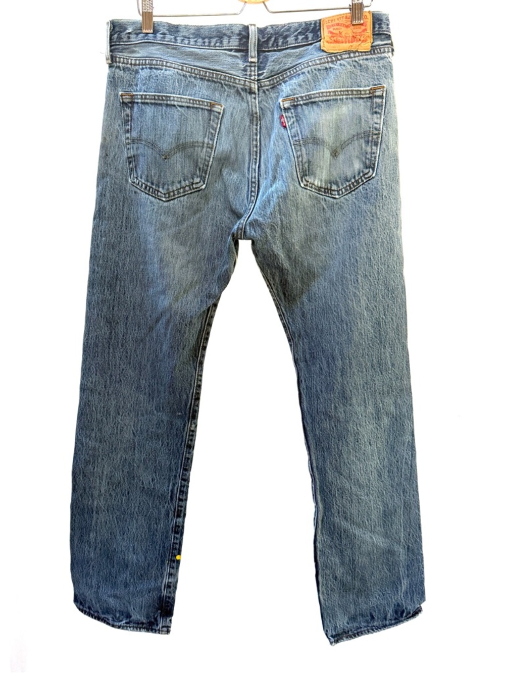 Levi’s 501 Farmer Owned Distressed Faded Working Man’s Straight-Leg Work Jeans - Picture 4 of 13